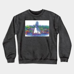 The Purple Sailboat Crewneck Sweatshirt